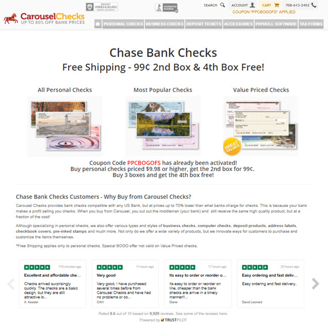 banking landing pages