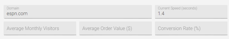 google impact calculator data fields