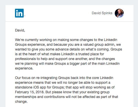 LinkedIn Groups changes LinkedIn Groups changes