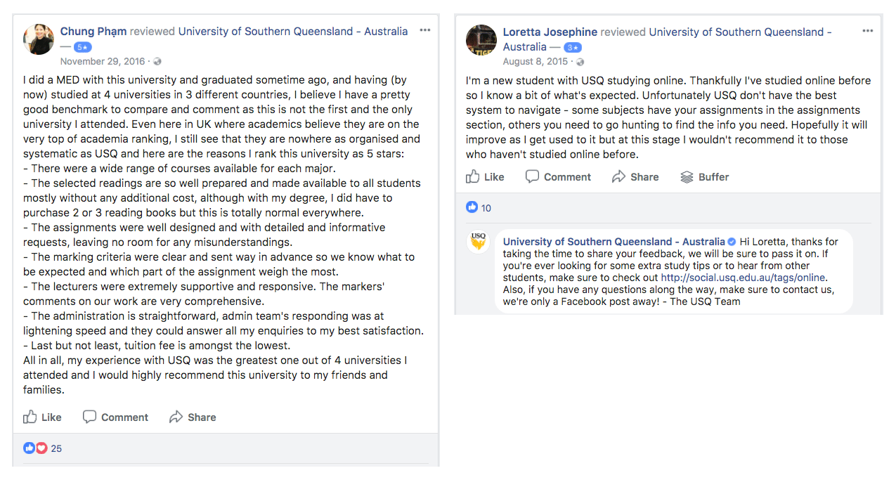 University of Southern Queensland Facebook reviews University of Southern Queensland Facebook reviews