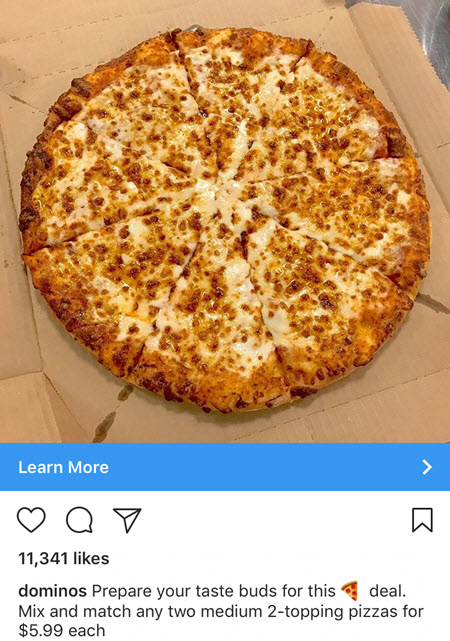 instagram call to action