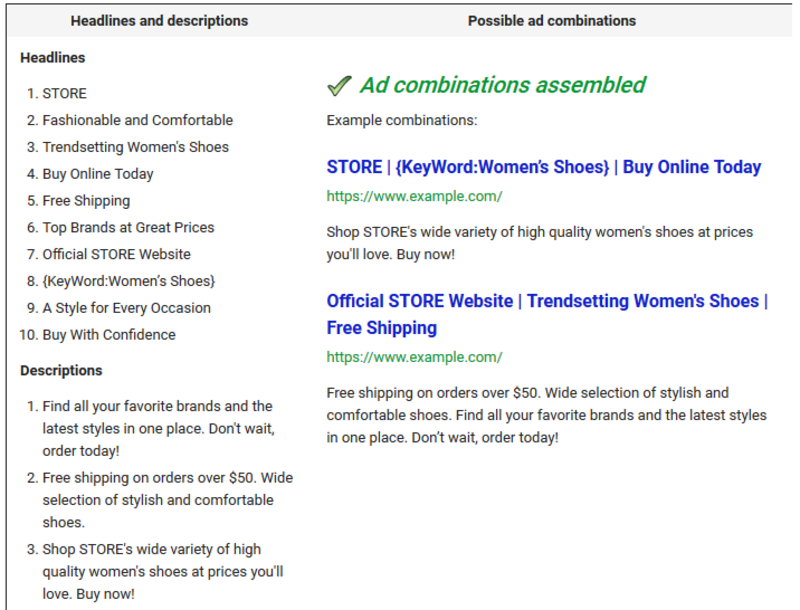google-responsive-search-ads-headlines-descriptions