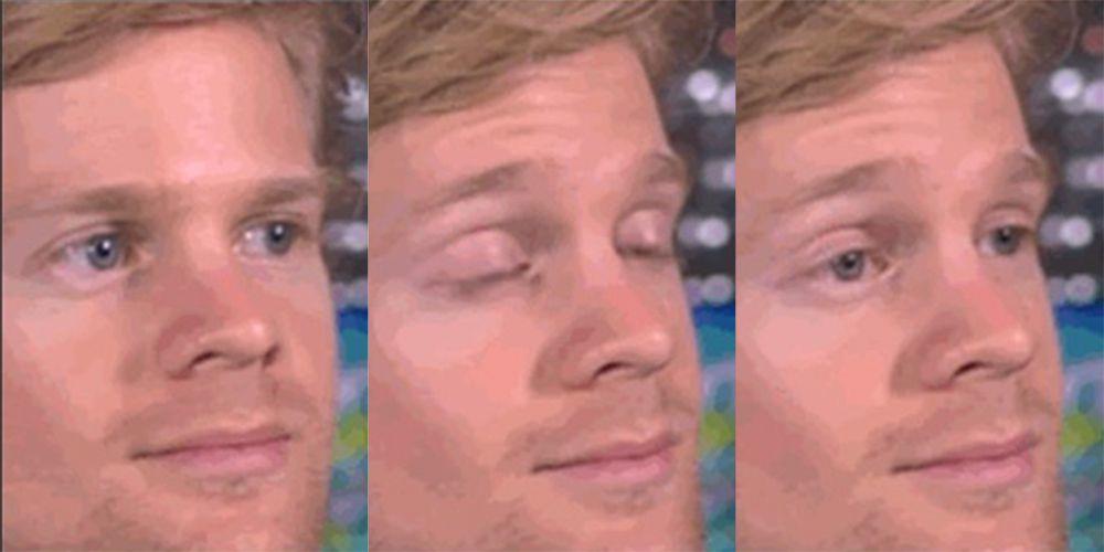 Facebook objectives blinking man