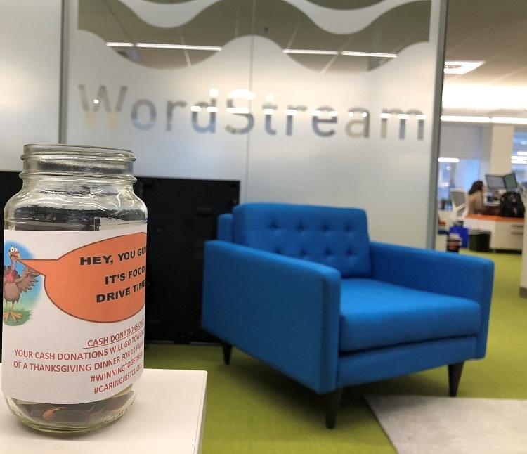 WordStream Thanksgiving fundraising