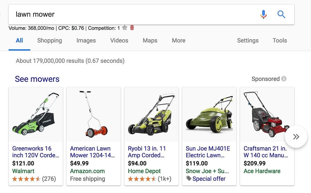 lawn mower ads