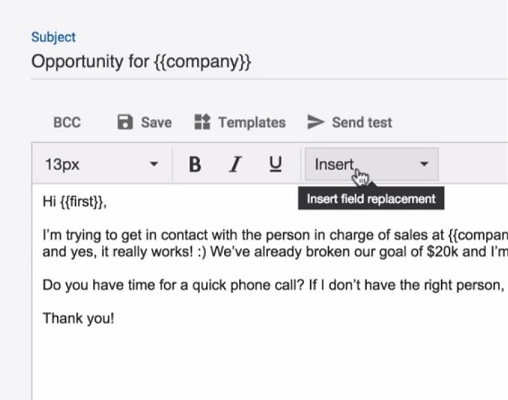 cold email mail merge