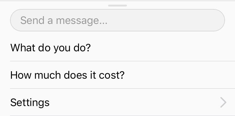 Facebook messenger bots settings