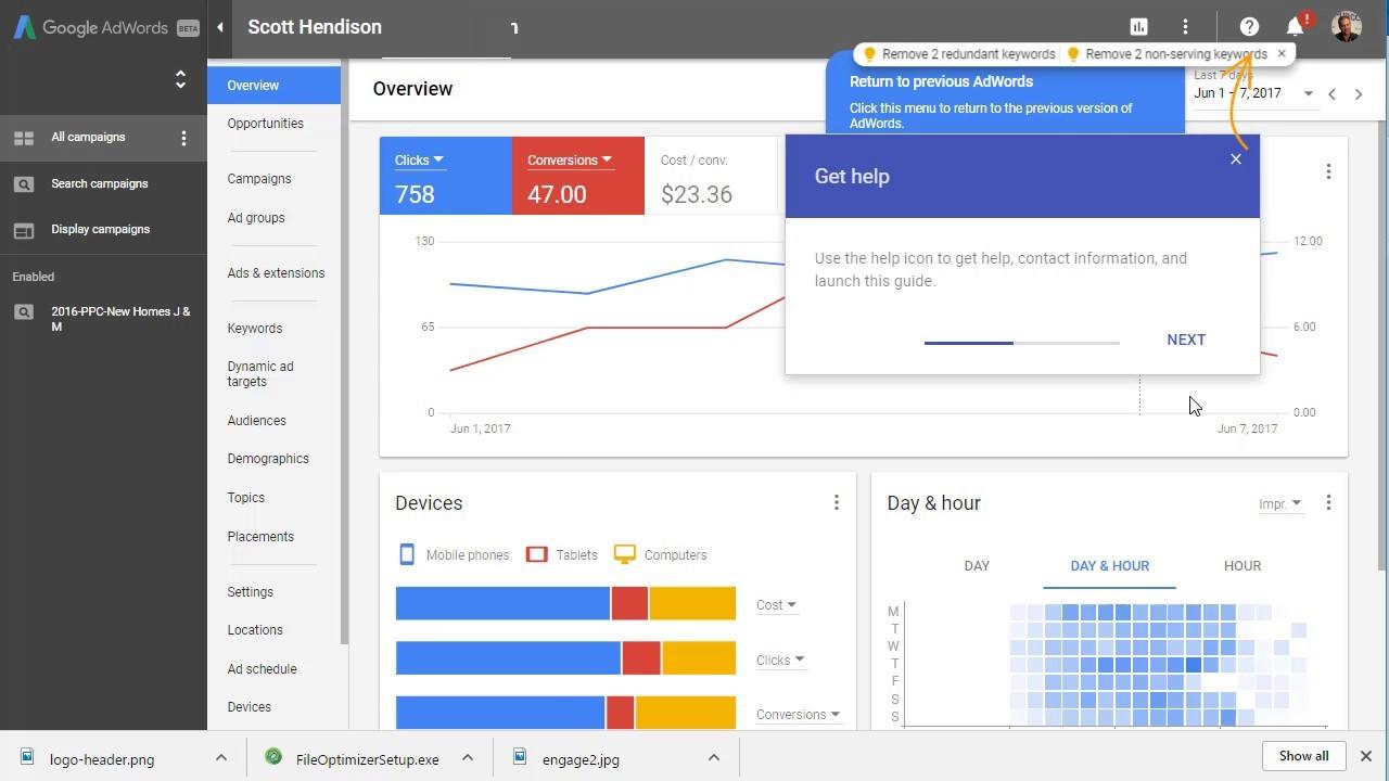 new Google Ads interface