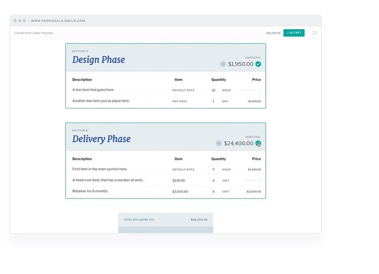 proposal generator tool Qwilr