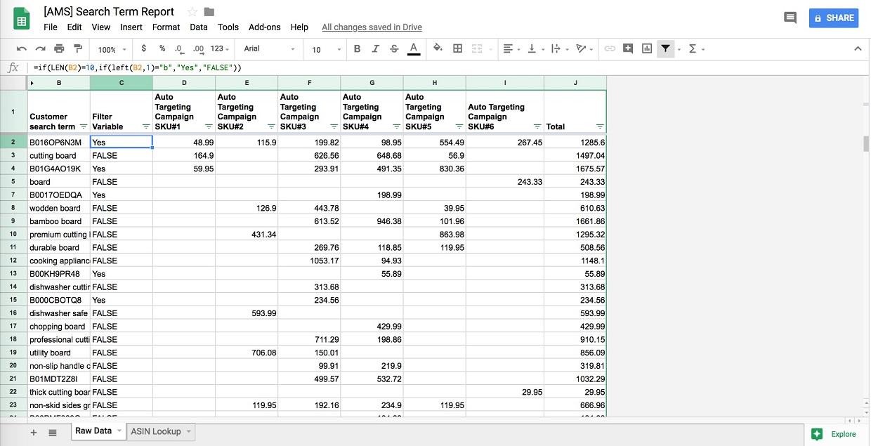 ecommerce search term report