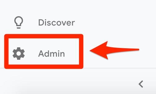 go to Google Analytics Admin
