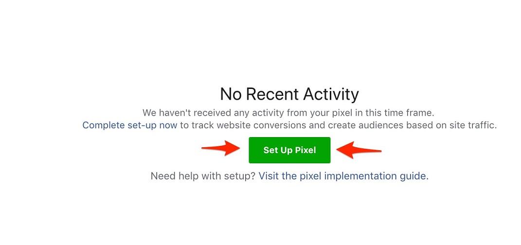 select "Set Up Pixel"