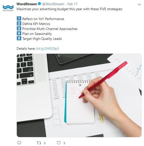 content promotion tweet