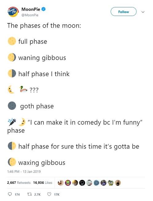 MoonPie tweet with emoji