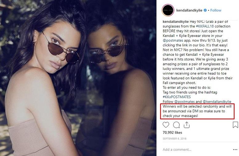 Instagram ecommerce brands direct messaging example