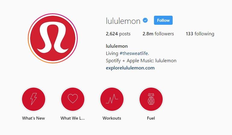 Instagram highlights example