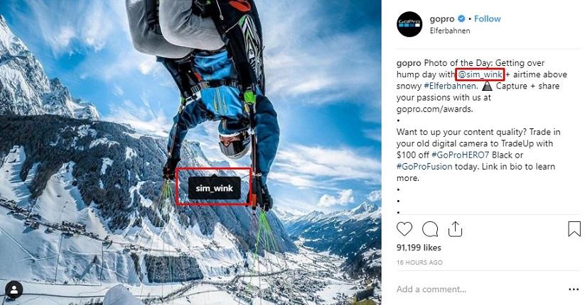 user-generated Instagram post example