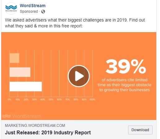 B2B Facebook ad example