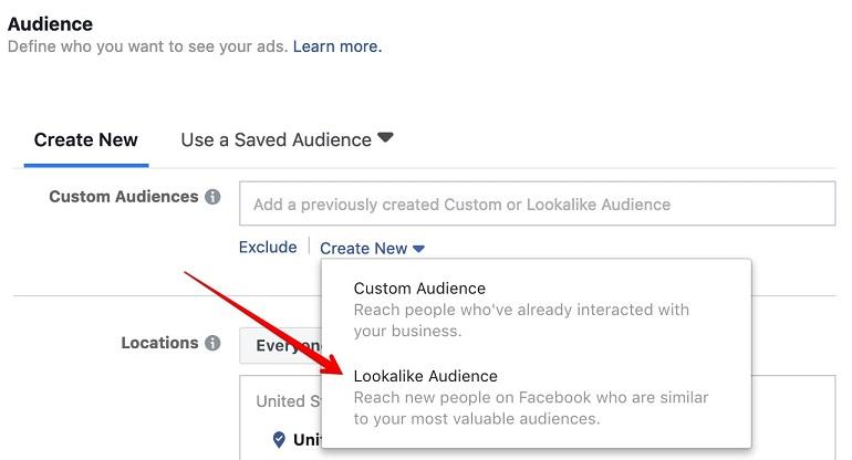 create new audience