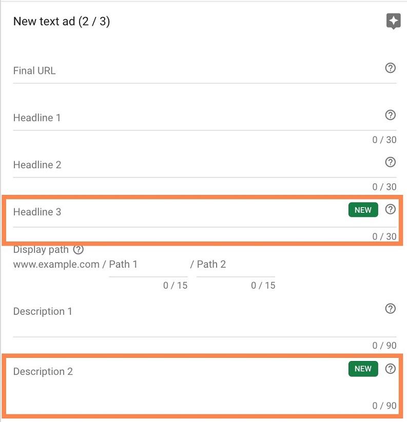 how to create an expanded text ad image