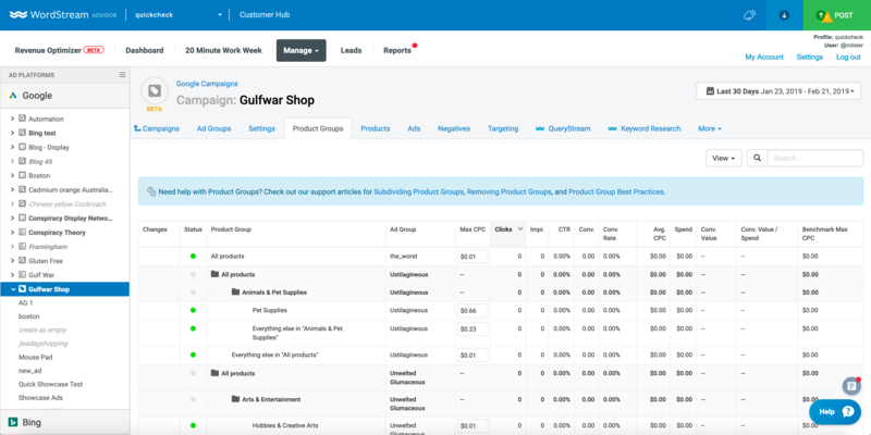 wordstream-advisor-for-ecommerce-shopping-campaign