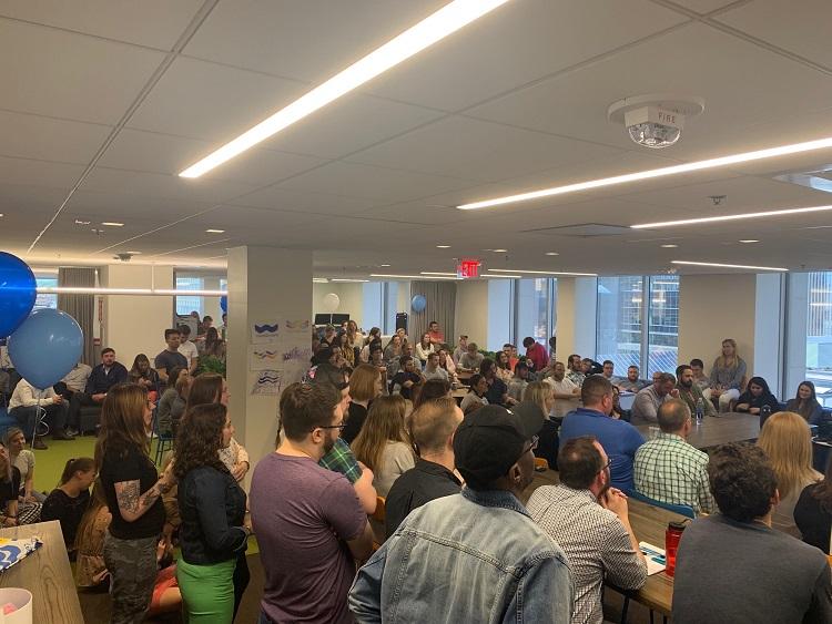 WordStream employees at the awards ceremony