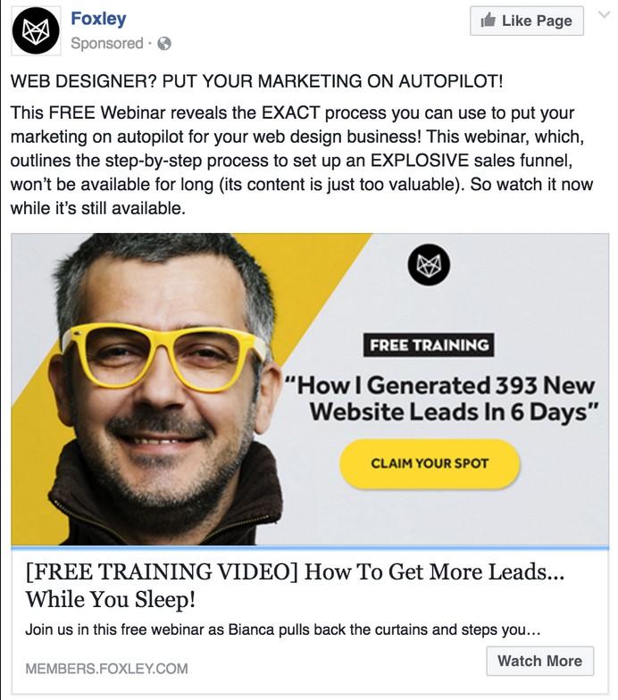 recurring event ad