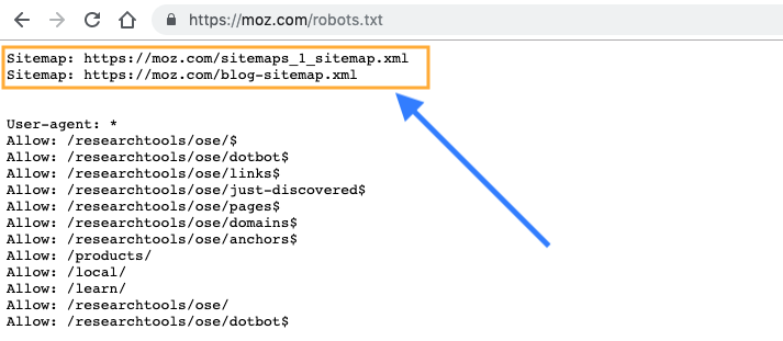 Sitemap in robots.txt Sitemap in robots.txt