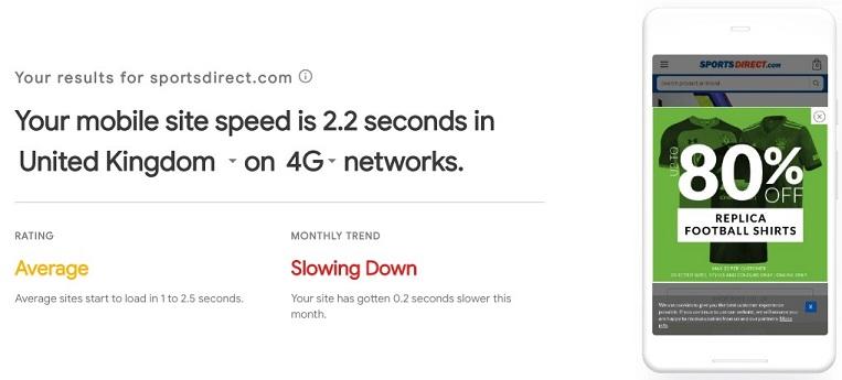site speed 3G or 4G image