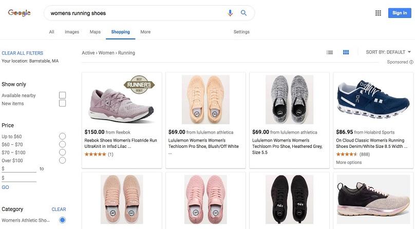 sneaker google shopping network