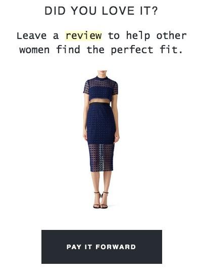 Rent the Runway testimonial