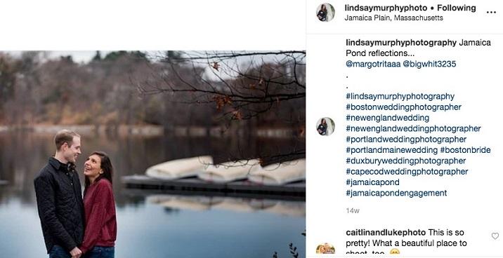 Instagram post with hashtags