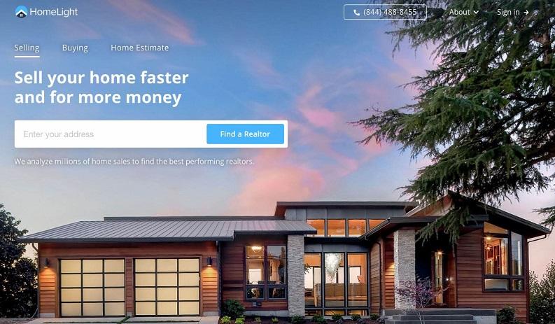 HomeLight landing page