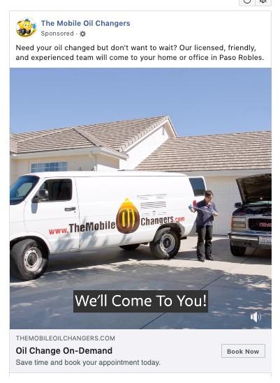 Facebook Slideshow Ad without bold color