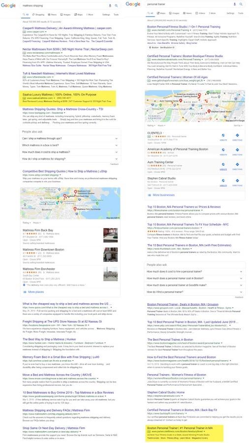 SERP example