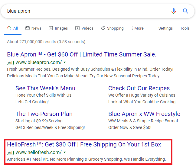 google-sunsets-accelerated-delivery-competitor-campaign-example