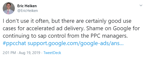 google-sunsets-accelerated-delivery-tweet