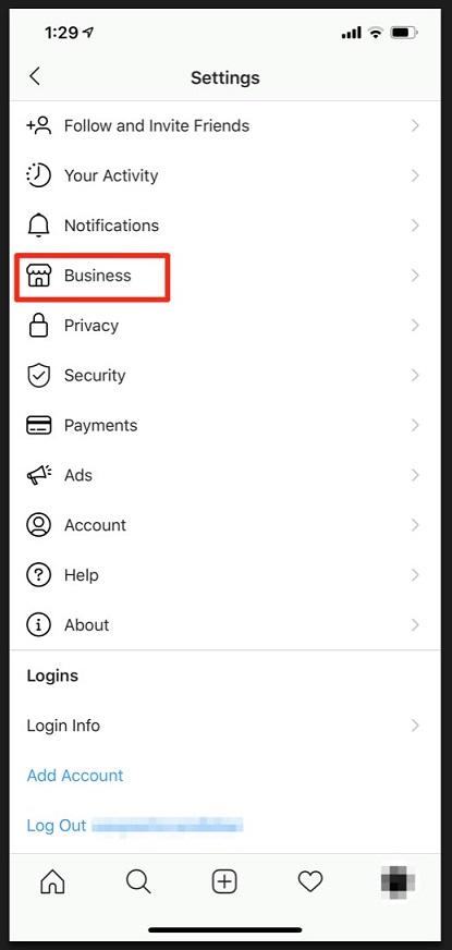 Instagram business