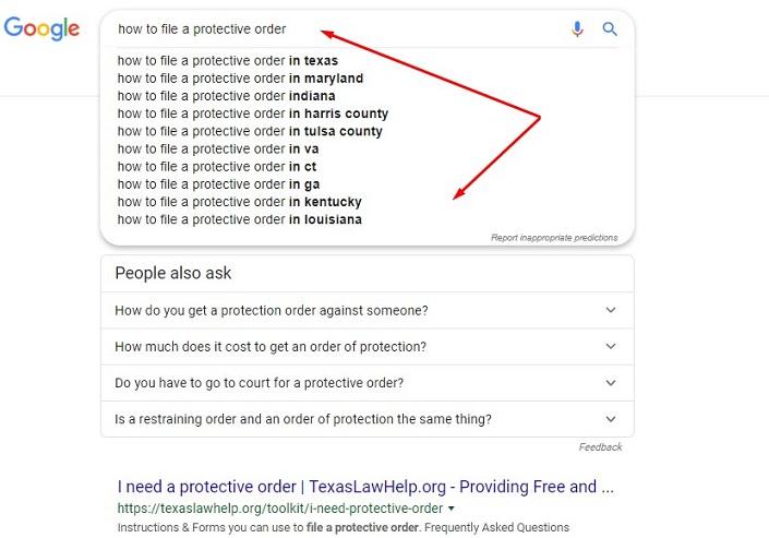 low search volume keyword example