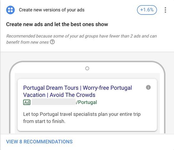 example of automated ad copy
