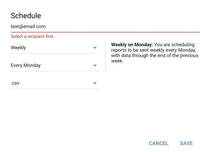 Google Ads schedule reports