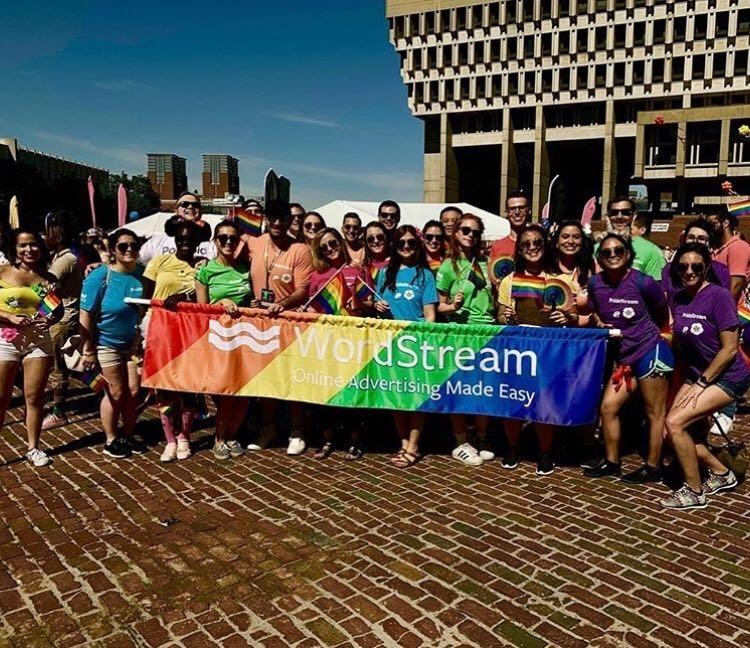 WordStream employees at Boston's 2019 Pride