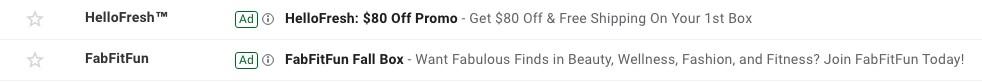 examples of paid promotion email subject line views