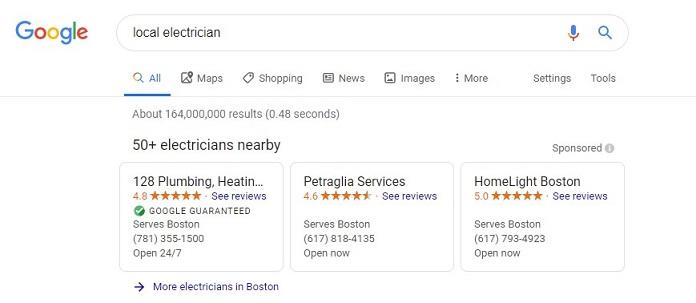Google local service ad