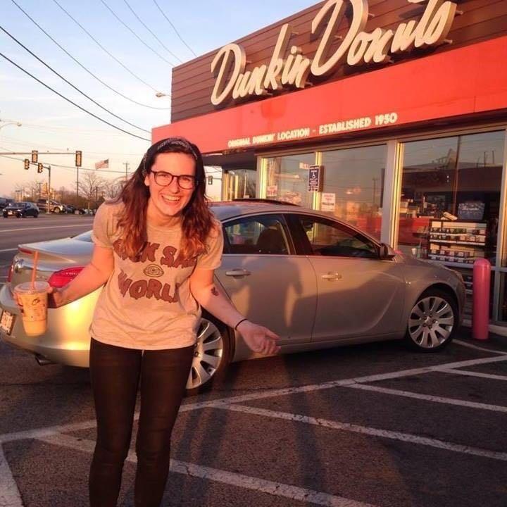 Ali at the original Dunkin Donuts