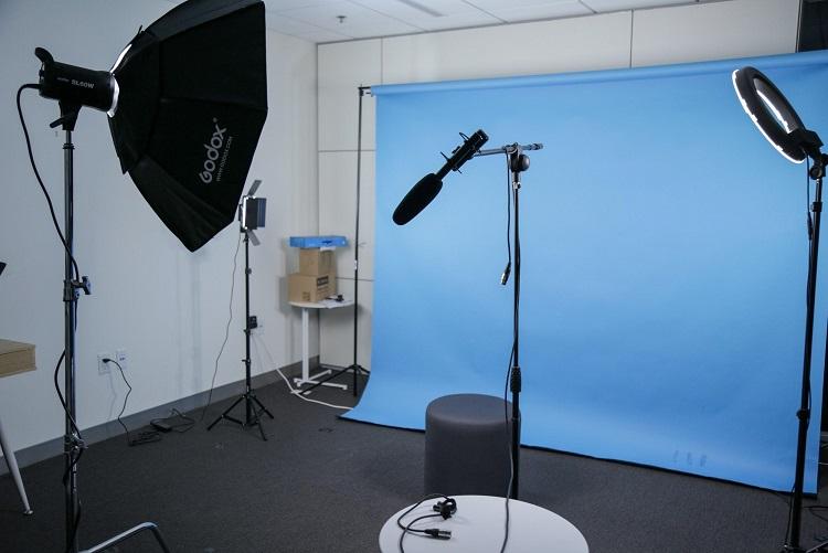 WordStream's video studio set up