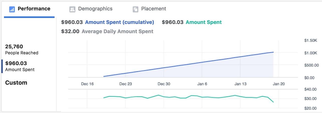 daily budgets graph