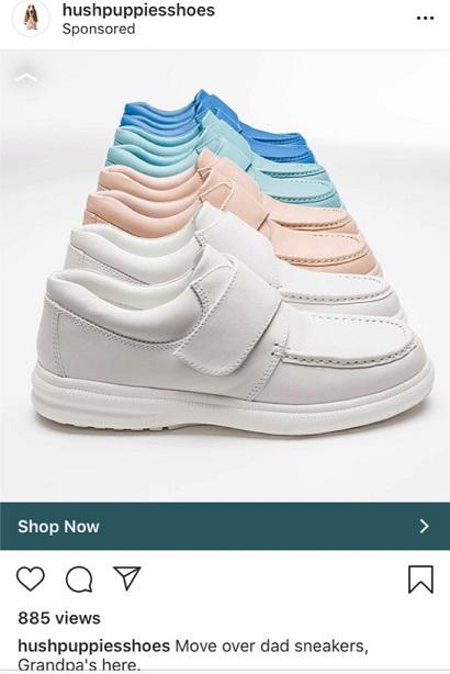 Hush Puppies Facebook ad