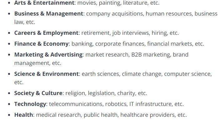 LinkedIn interest targeting options