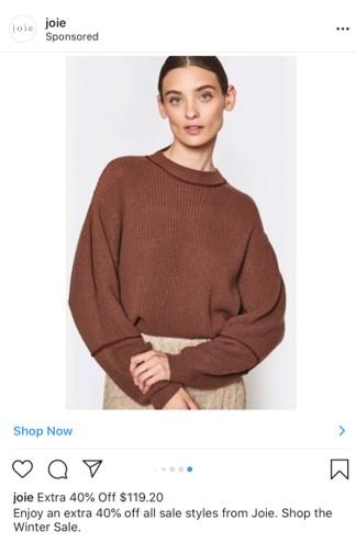 Joie Instagram carousel ad example